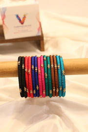 Handcrafted thin thread-wrapped bangle - All colours