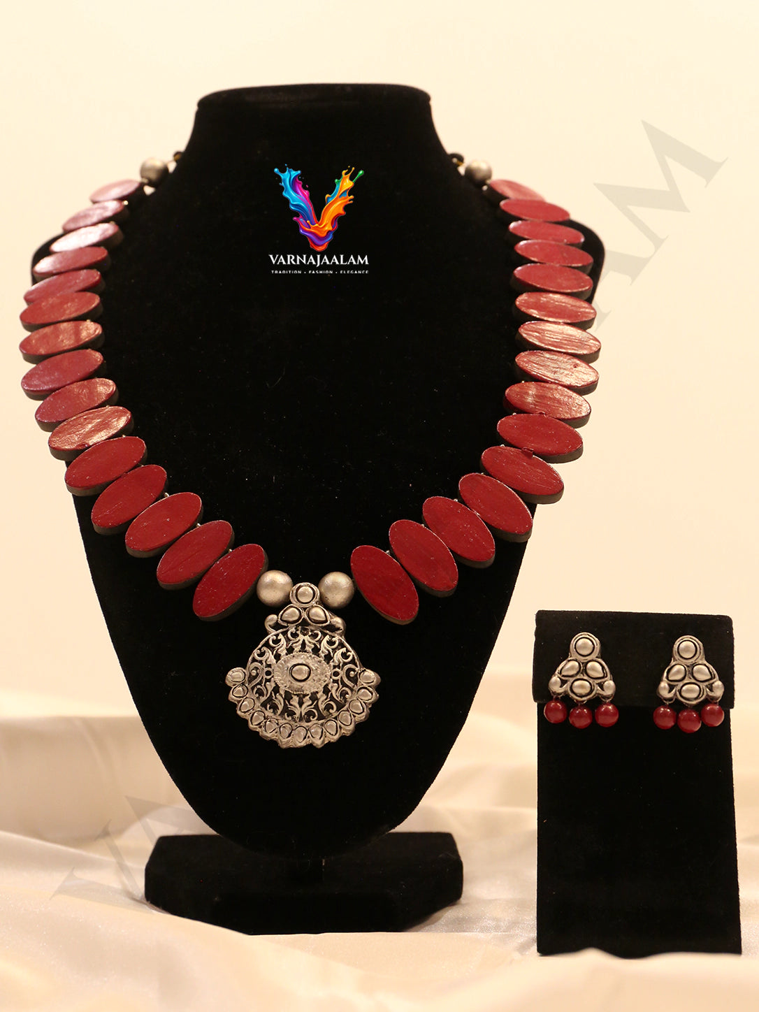 Premium Maroon Terracotta Jewellery