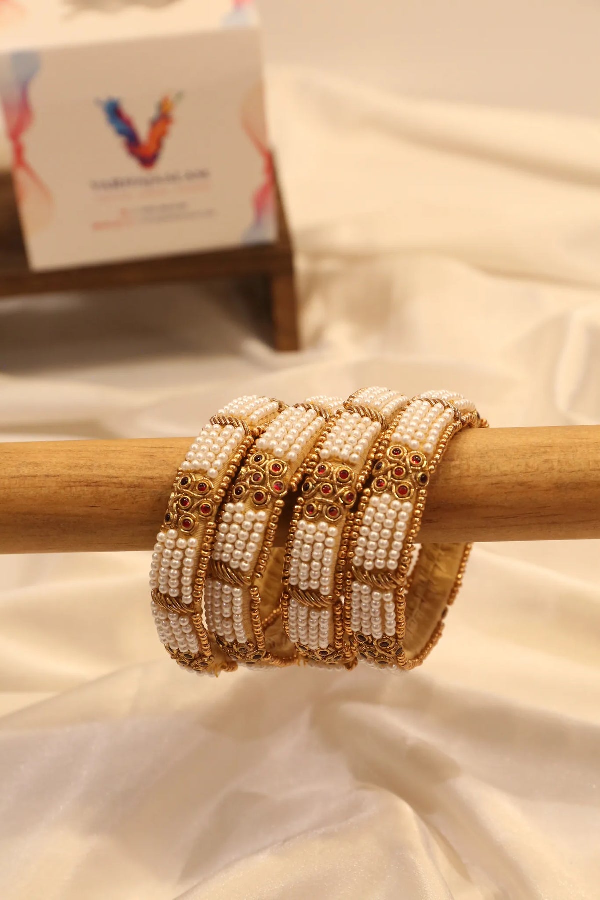 Aari-embroidered bangle