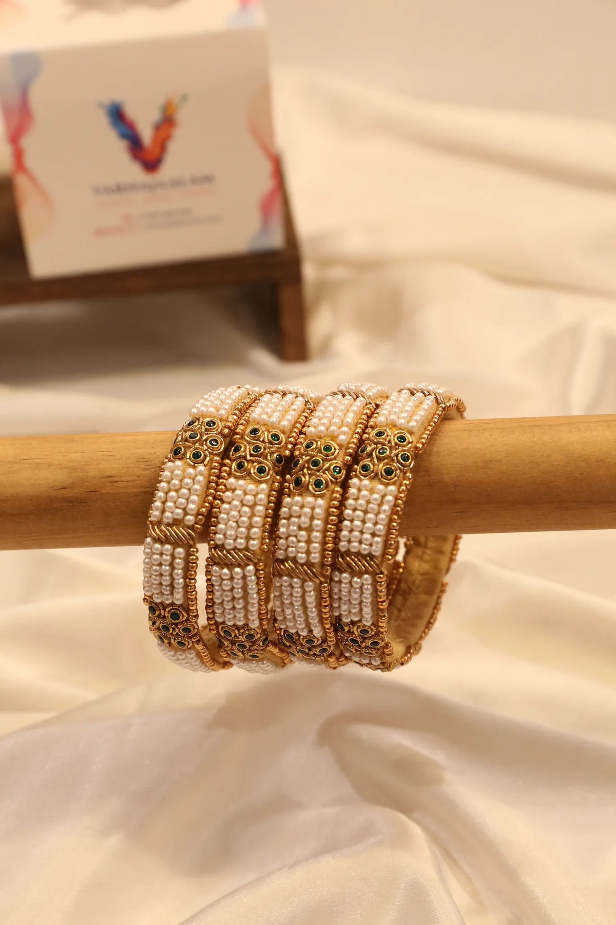 Aari-embroidered bangle